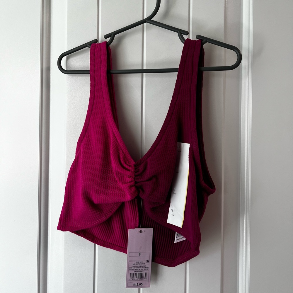 Women’s colorblock crop tank top